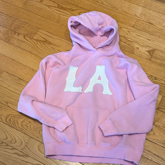 PacSun Tops - PacSun Pink LA Appliqué Hoodie